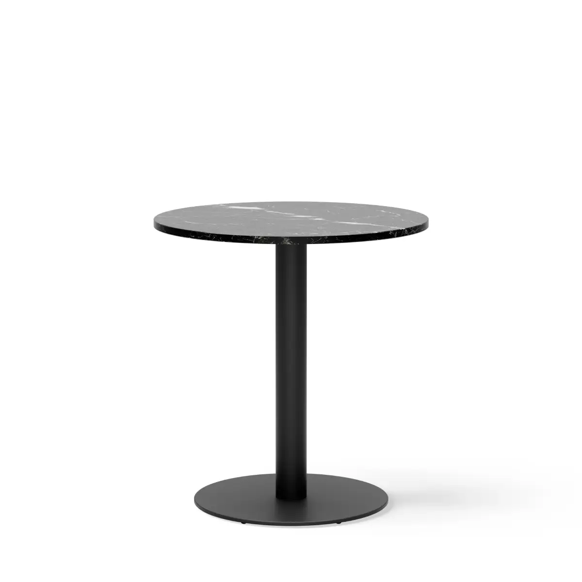 New Works, Florence Pelarbord Ø70cm Svart Marquina Marmor