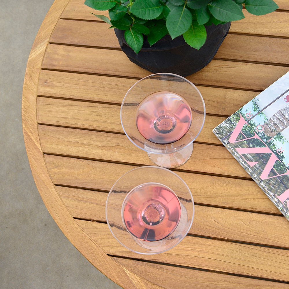 Lounge soffbord 80 cm teak 