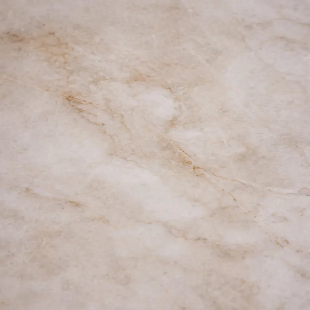 Cena matbord 150 cm lackad ek / beige quartzite