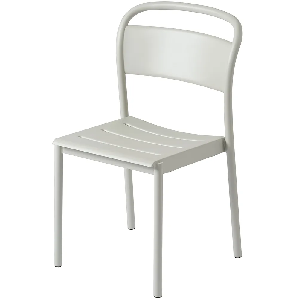 Produktfoto för Muuto - Linear Steel Side Chair - Trädgårdsstol - Grey - L49,6 x D54 x H85,1 cm
