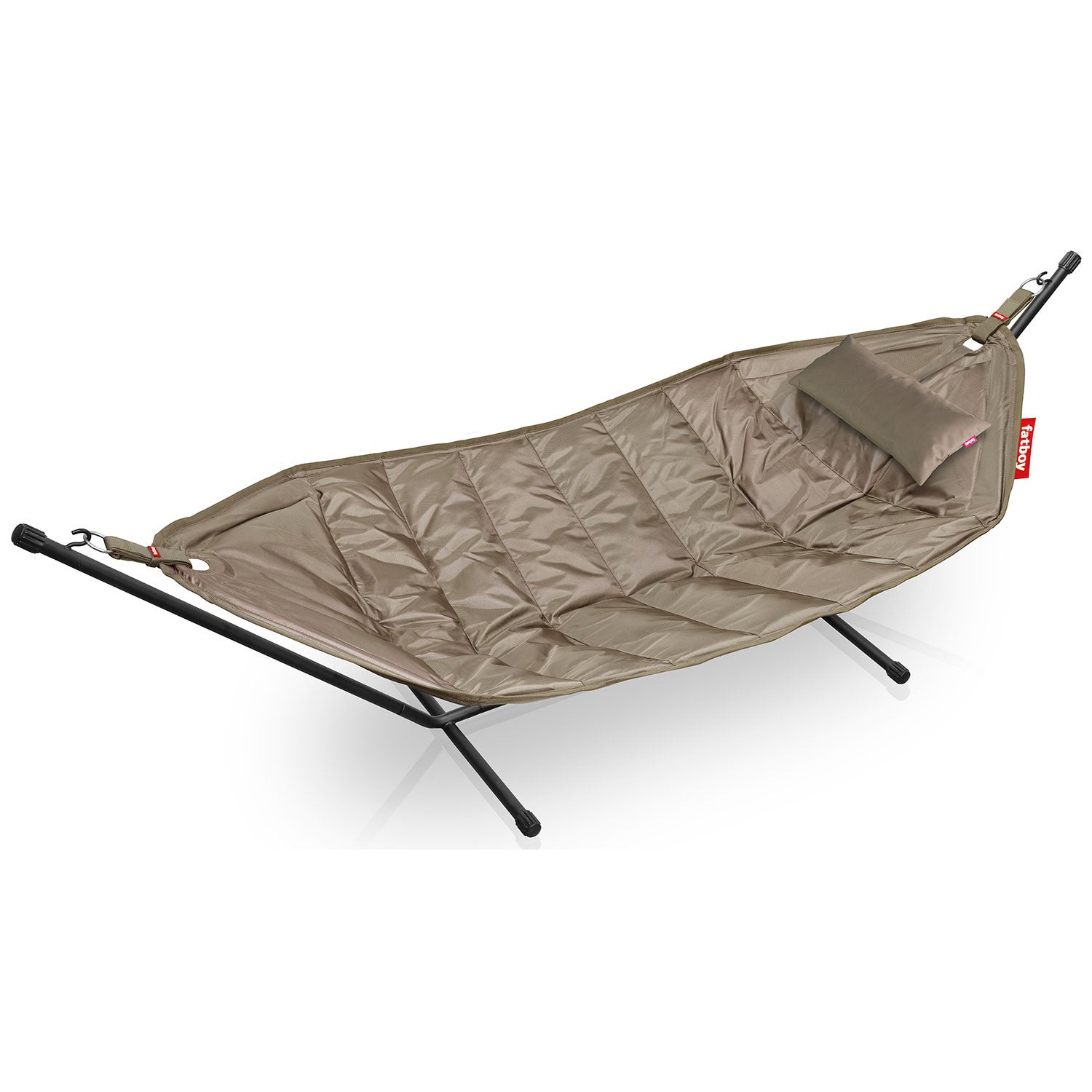 Headdemock hammock incl. rack & pillow taupe 