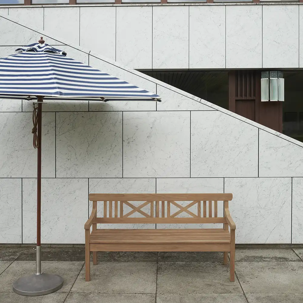 Messina Parasoll Ø270 Cm Dark Blue Stripes 