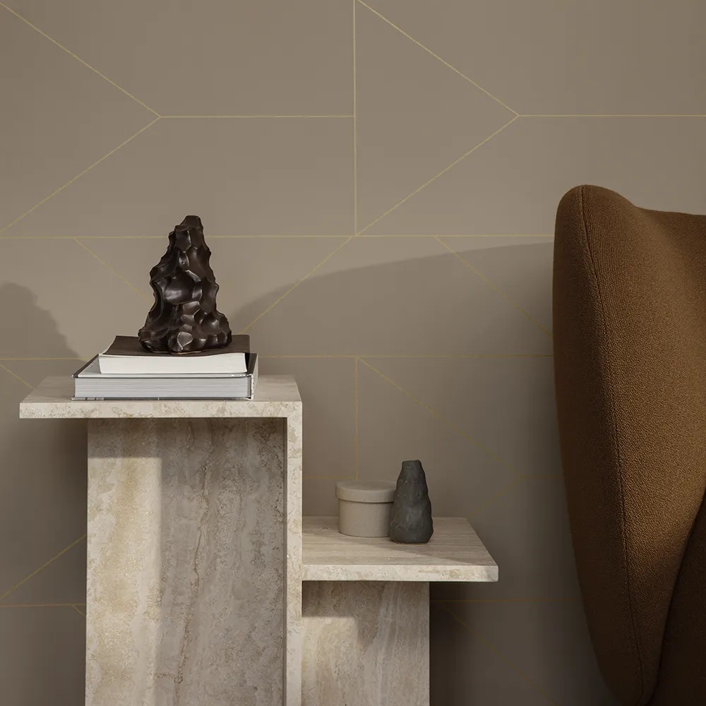 Distinct Side Table - Travertine