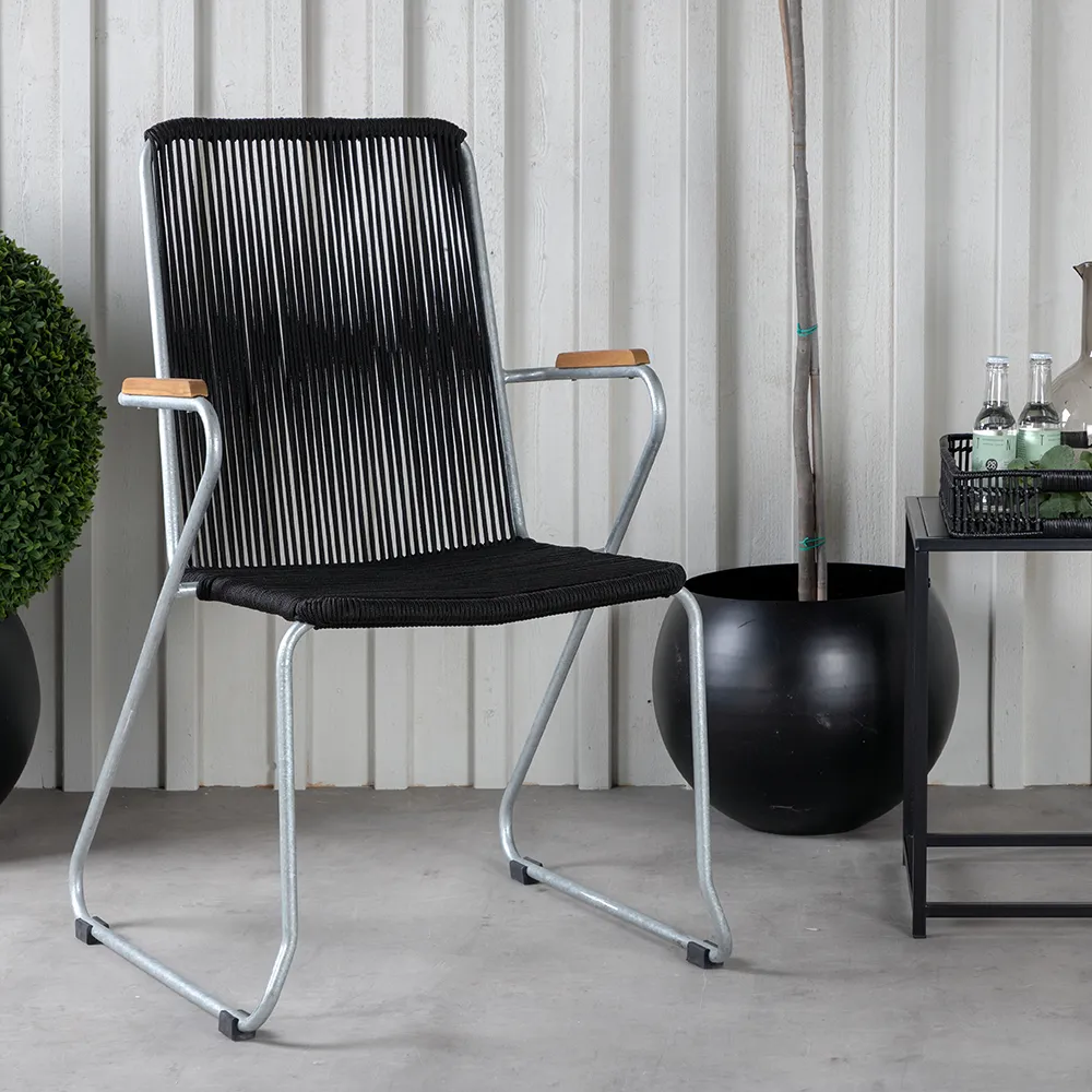 Bois Matstol Svart/Zink 2-pack