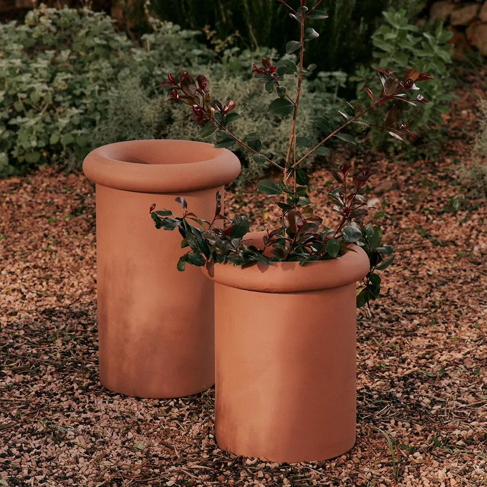 Alternativ bild 1 för Ferm Living - Rollo Pot - Blomkruka - H46 - Terracotta - W31 x D31 x H46 cm