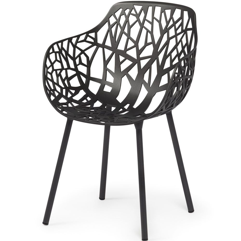 fast, forest karmstol metallic grey