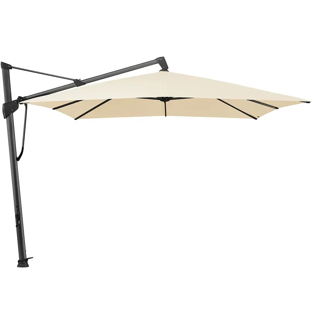 Glatz, Sombrano S+ frihängande parasoll 350x350 cm kat.2 antracite alu / 150 eggshell