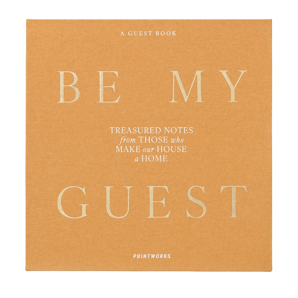 Gästbok Yellow Be My Guest