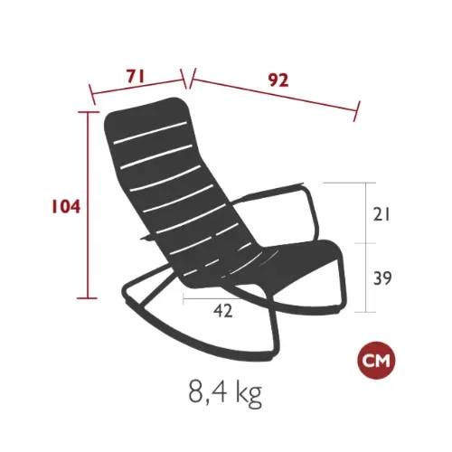 Luxembourg gungstol Nutmeg