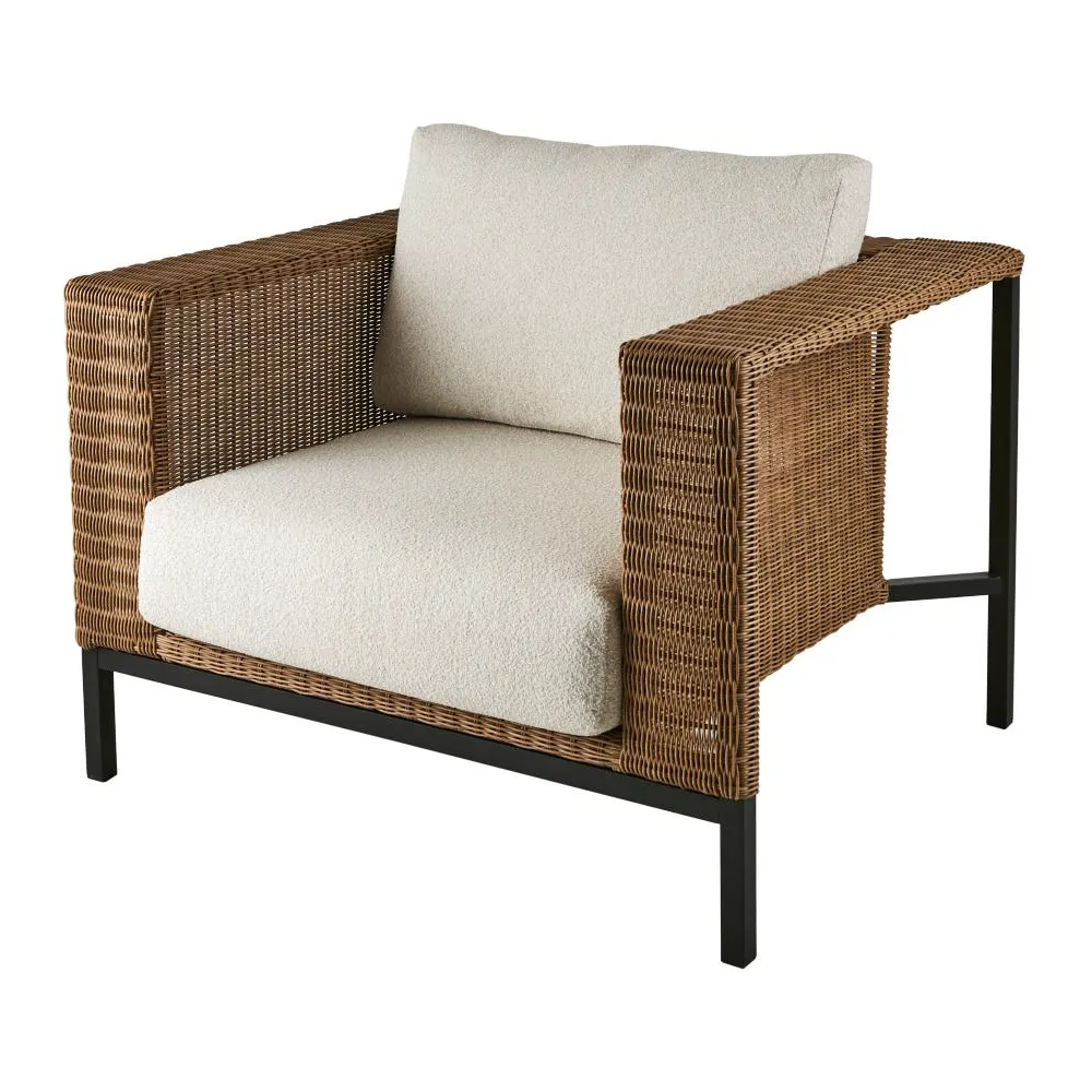 brafab, shell fåtölj teddy rice/ black