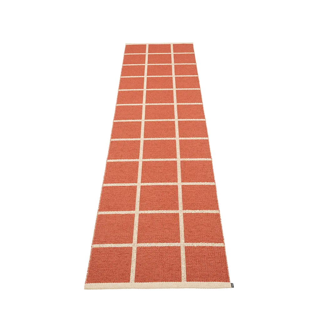 pappelina, vävd matta criss brick 70x300 cm