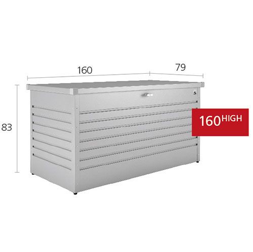 Leisuretime box 160 high metallic quartz grey Biohort