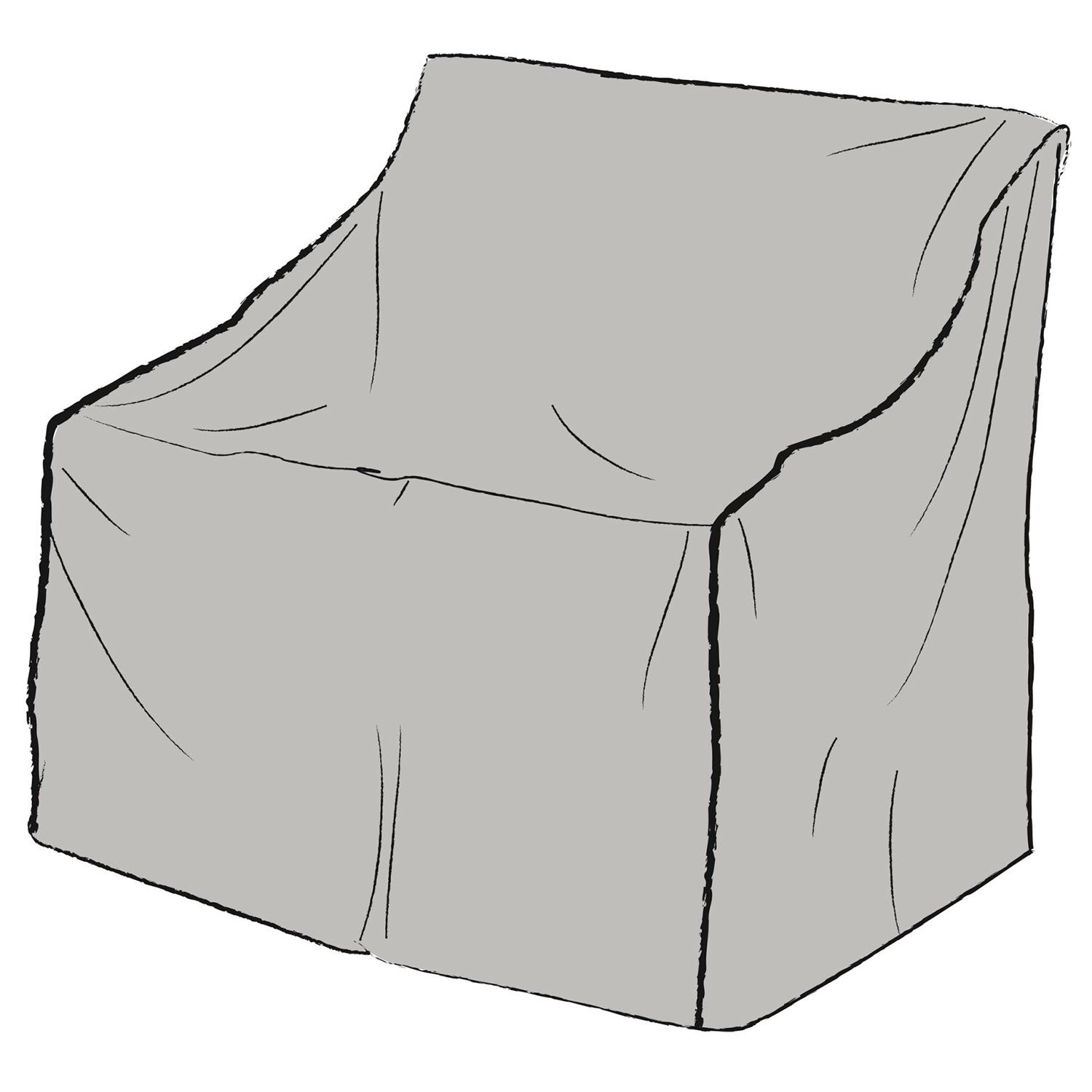 Möbelskydd  loungefåtölj 92x97 cm grå polyester