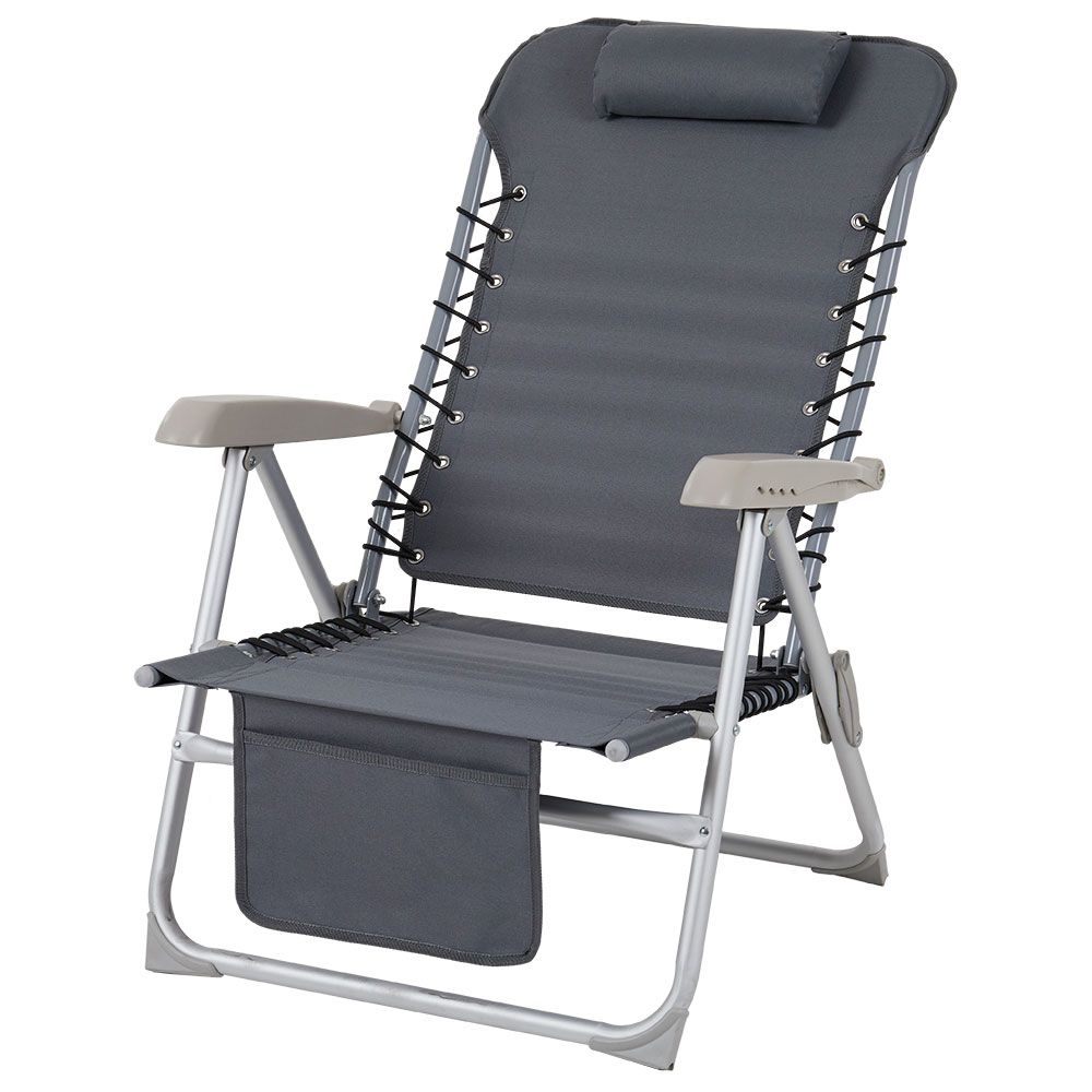 Ulrika strandstol silver/grå 