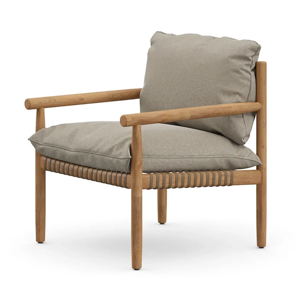 Dedon, TIBBO loungef&aring;t&ouml;lj BQ9 teak 0205 vulcano matte 0122