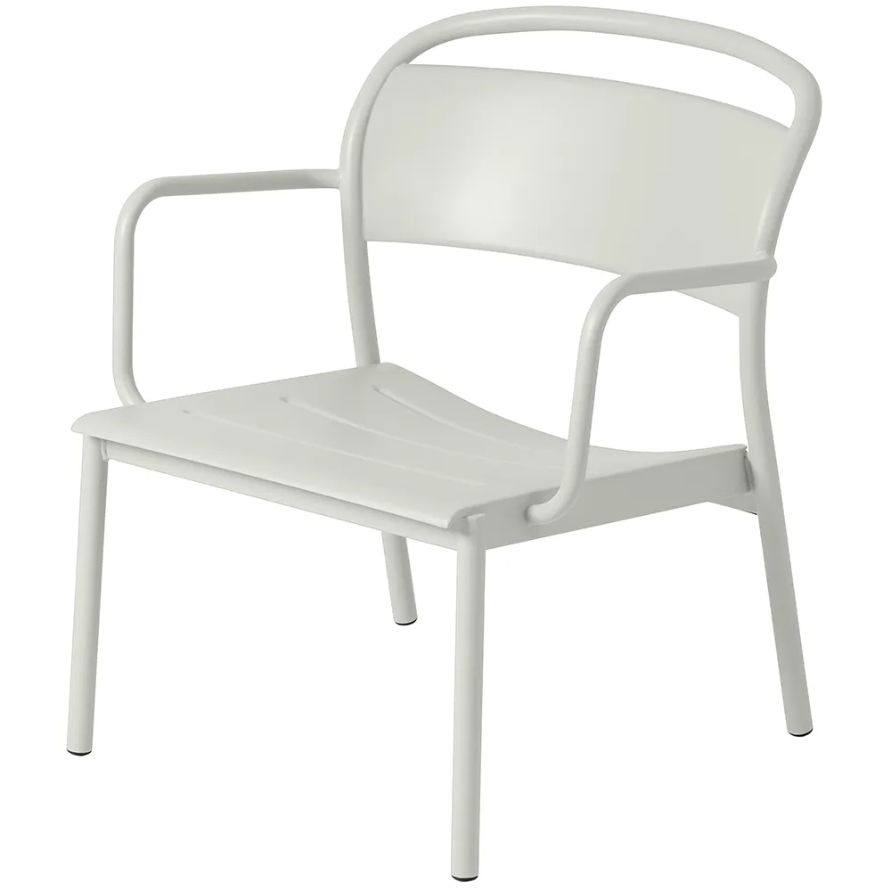 Produktfoto för Muuto - Linear Steel Lounge Armchair - Trädgårdsstol - Grey - H75,4 x D68,4 cm