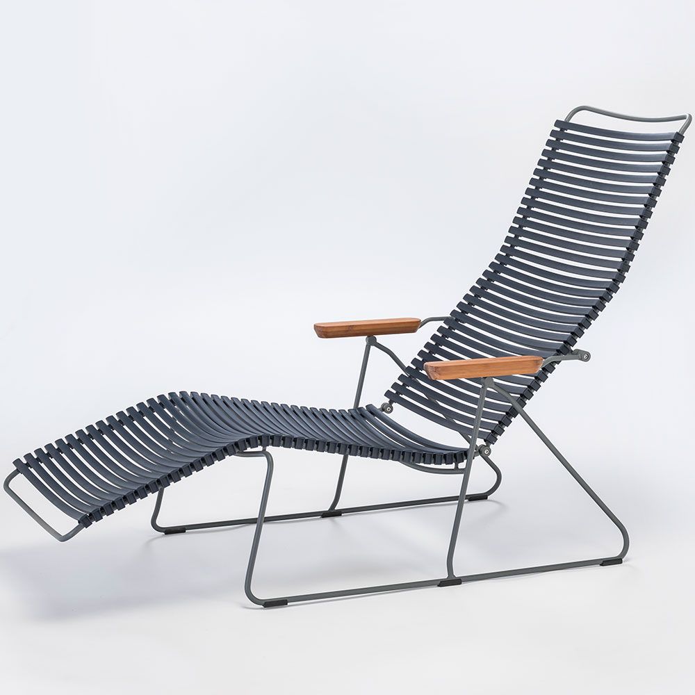 houe, click solsäng mörkblå aluminium