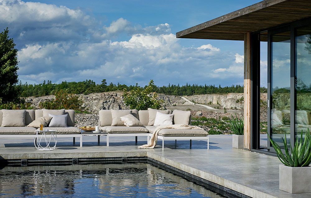 Bönan Fotpall Ljusgrå exkl. dyna 