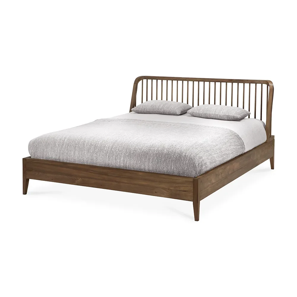 ethnicraft, spindle sängram 160x200 teak