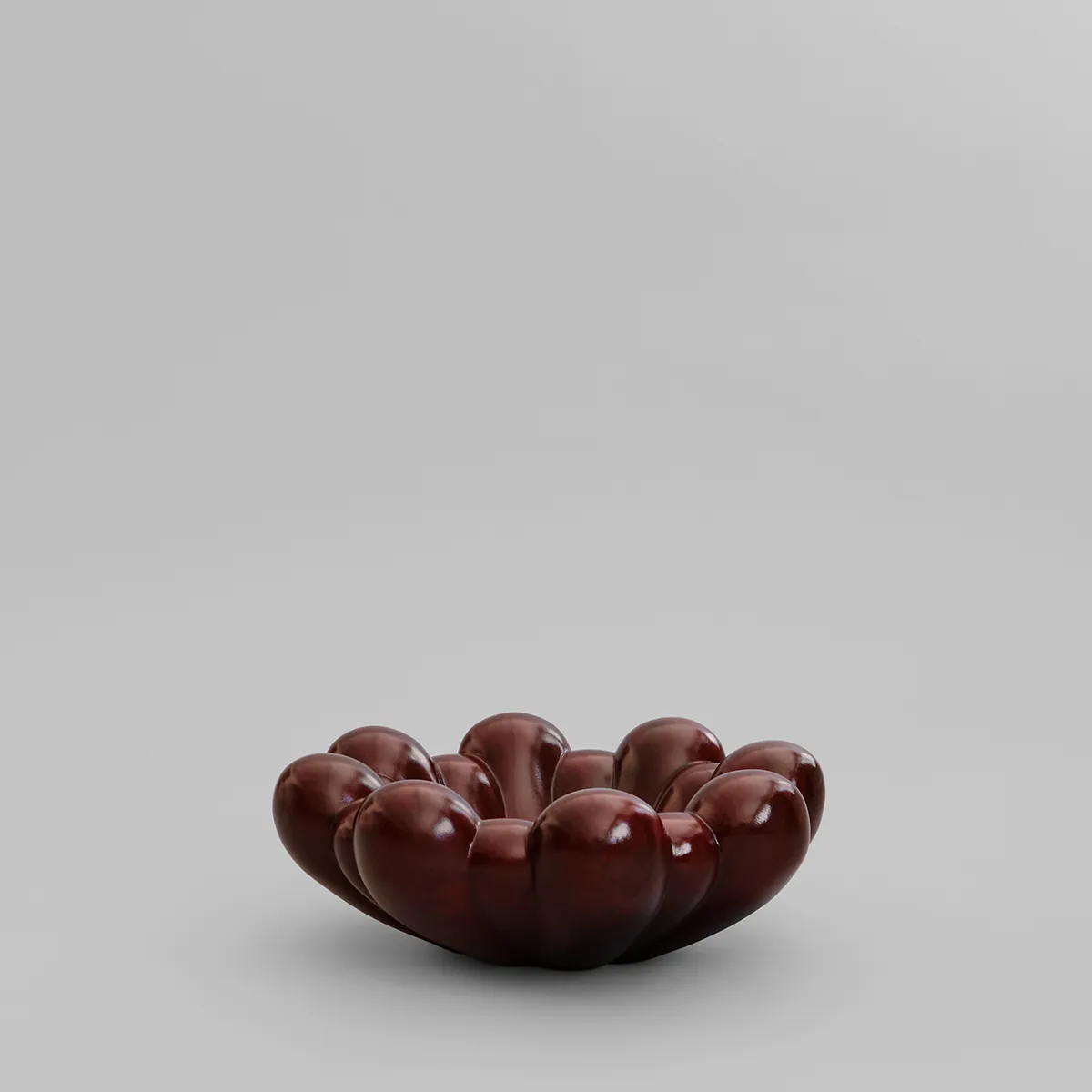 Handgjord Dekorationsskål Bloom Maroon Ø 44 cm