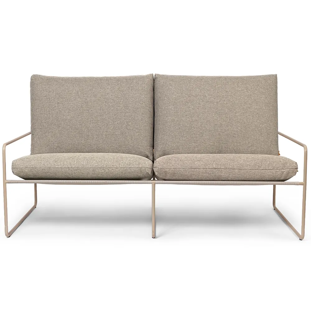 Produktfoto för Ferm Living - Desert 2-seater - Trädgårdssoffa - Dolce - Cashmere/Dark Sand - W156 x H78 x D85 cm