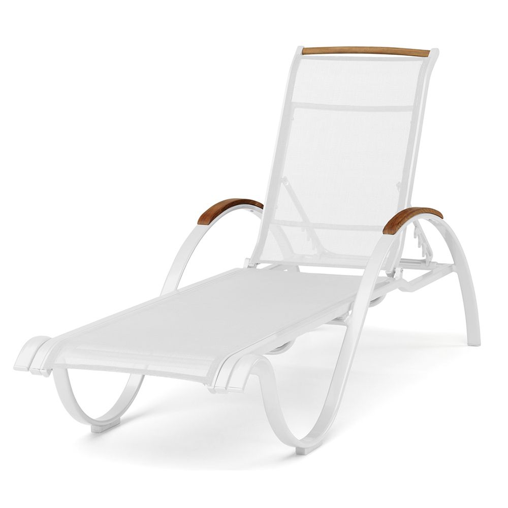 hillerstorp, nydala solsäng vit/vit teak