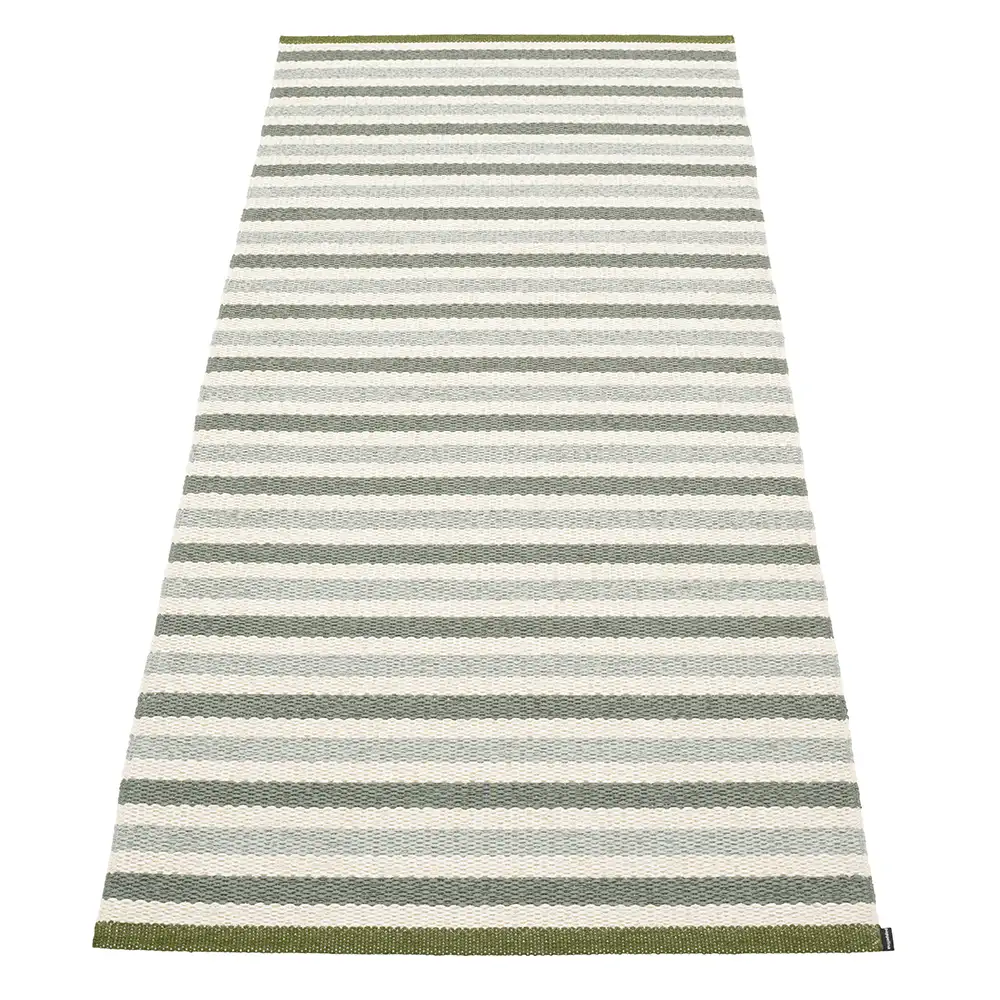 pappelina, teo matta 85x200 cm sage/army/vanilla