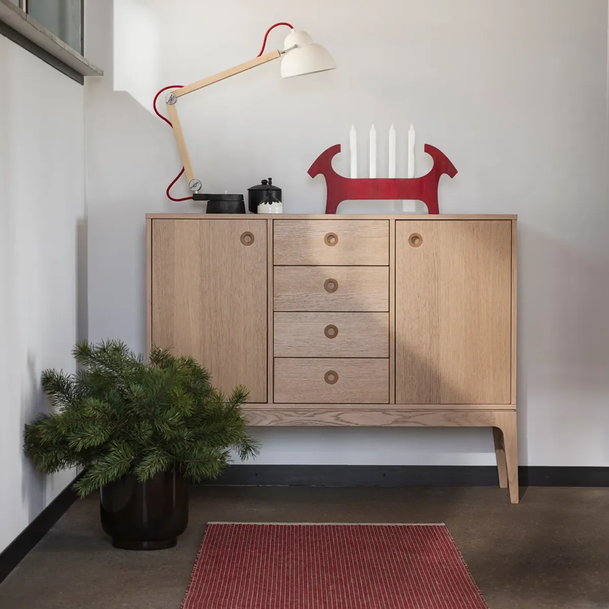 Tvättbar Plastmatta NILS Dark Red 70x120 cm