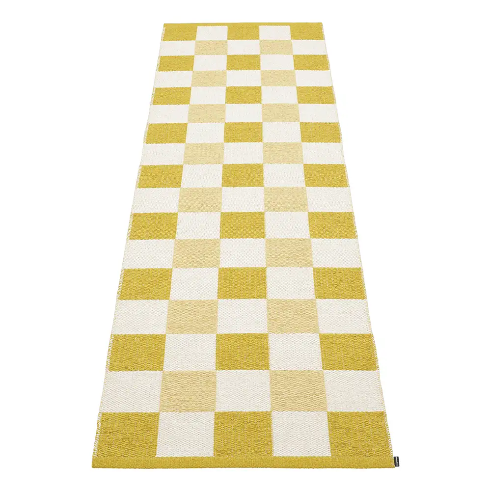 pappelina, pix matta 70x240 cm mustard/vanilla/pale yellow