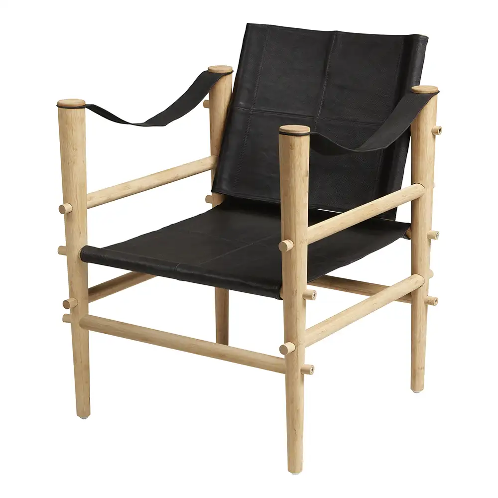 Cinas, Noble Safari Fåtölj Svart/Bambu