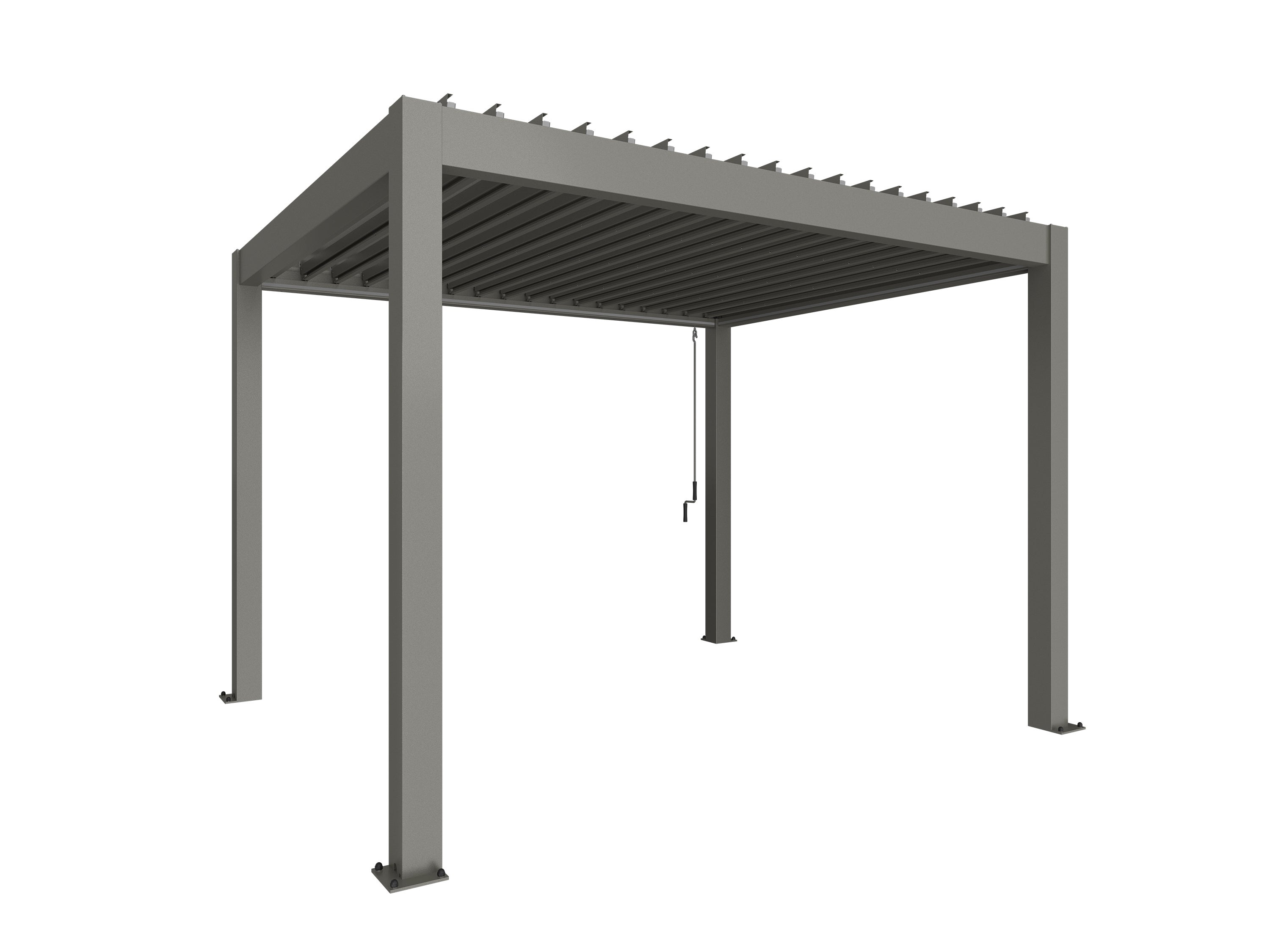 Biohort, Pergola size 3.5 x 3 metallic quartz grey