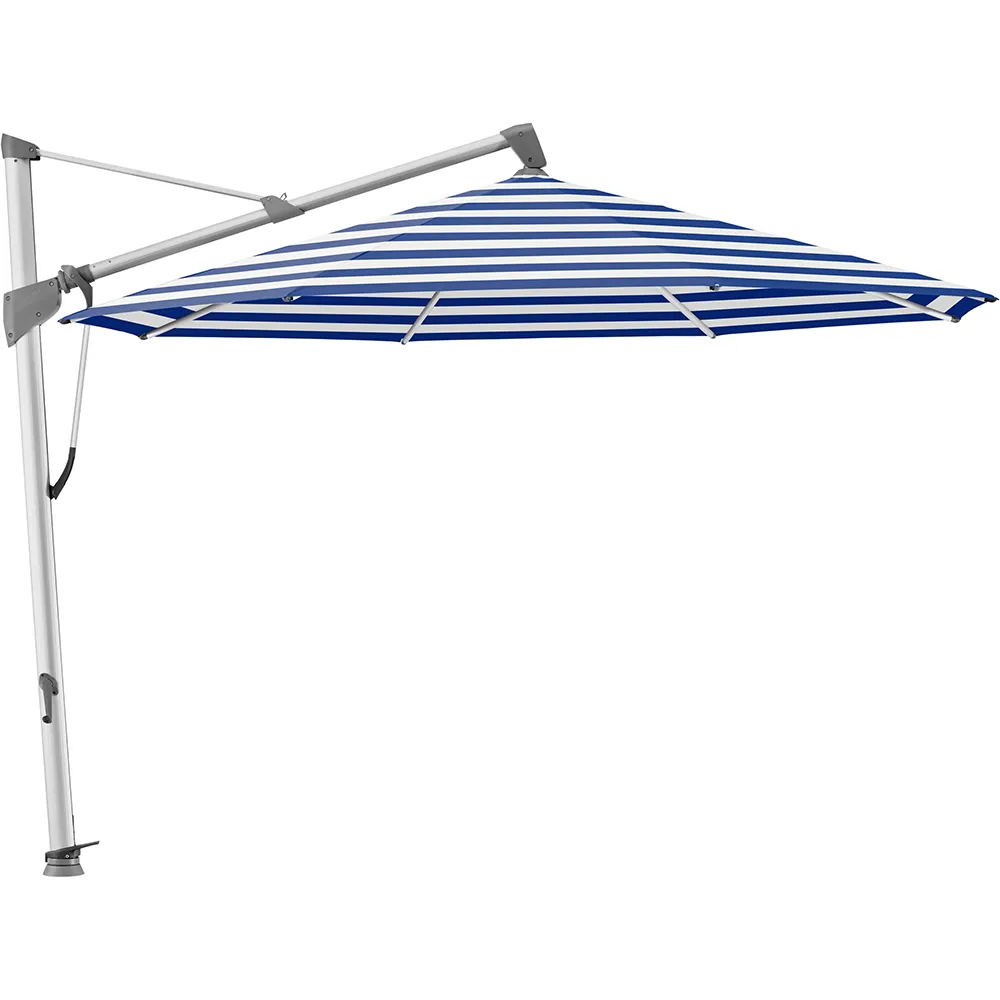 Glatz Sombrano S+ frihängande parasoll 350 cm anodizerad alu  Kat.5 602 Blue Stripe