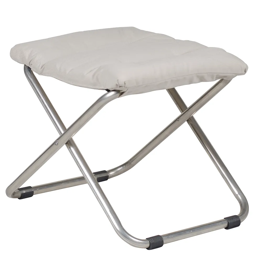 fiam, chico soft fotpall beige aluminium