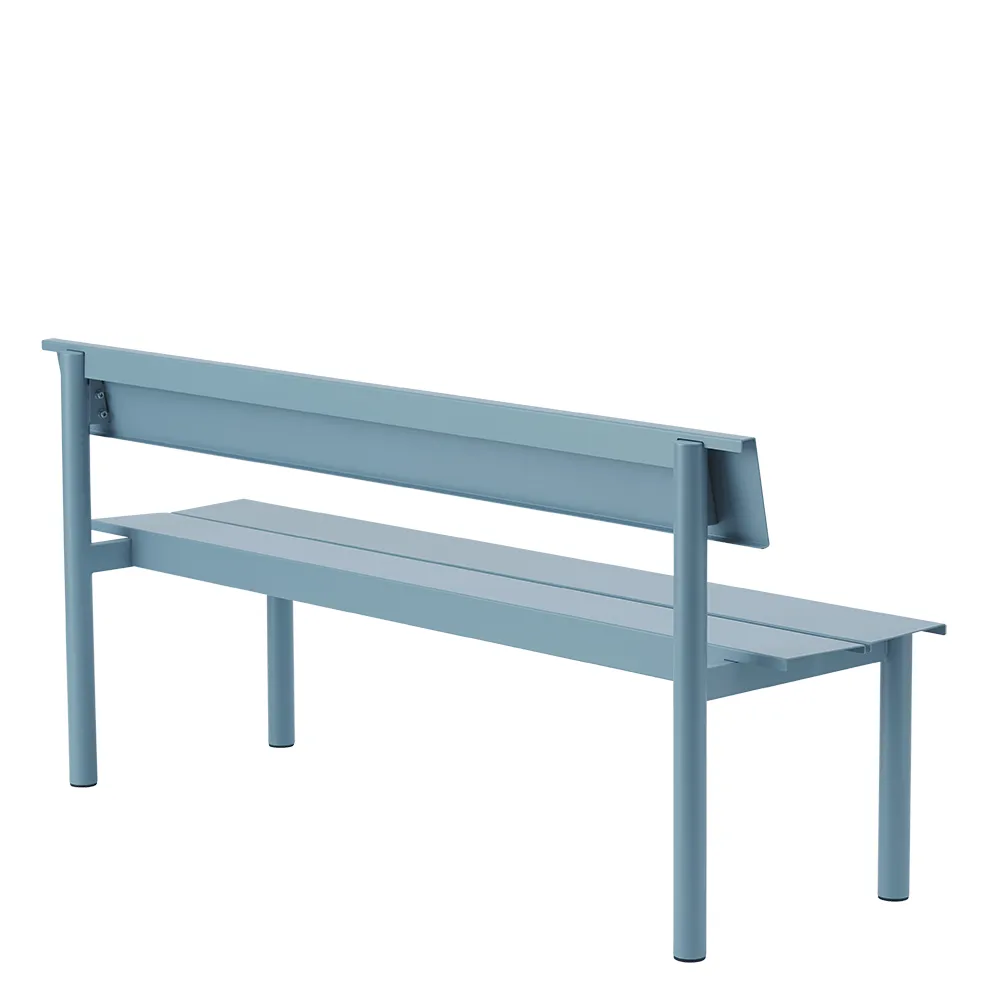 Rät stålbänk 170cm Linear Steel Pale Blue