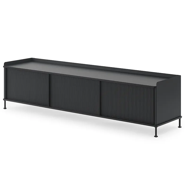 muuto, enfold sideboard 186 x 45 cm  - black anthracite black