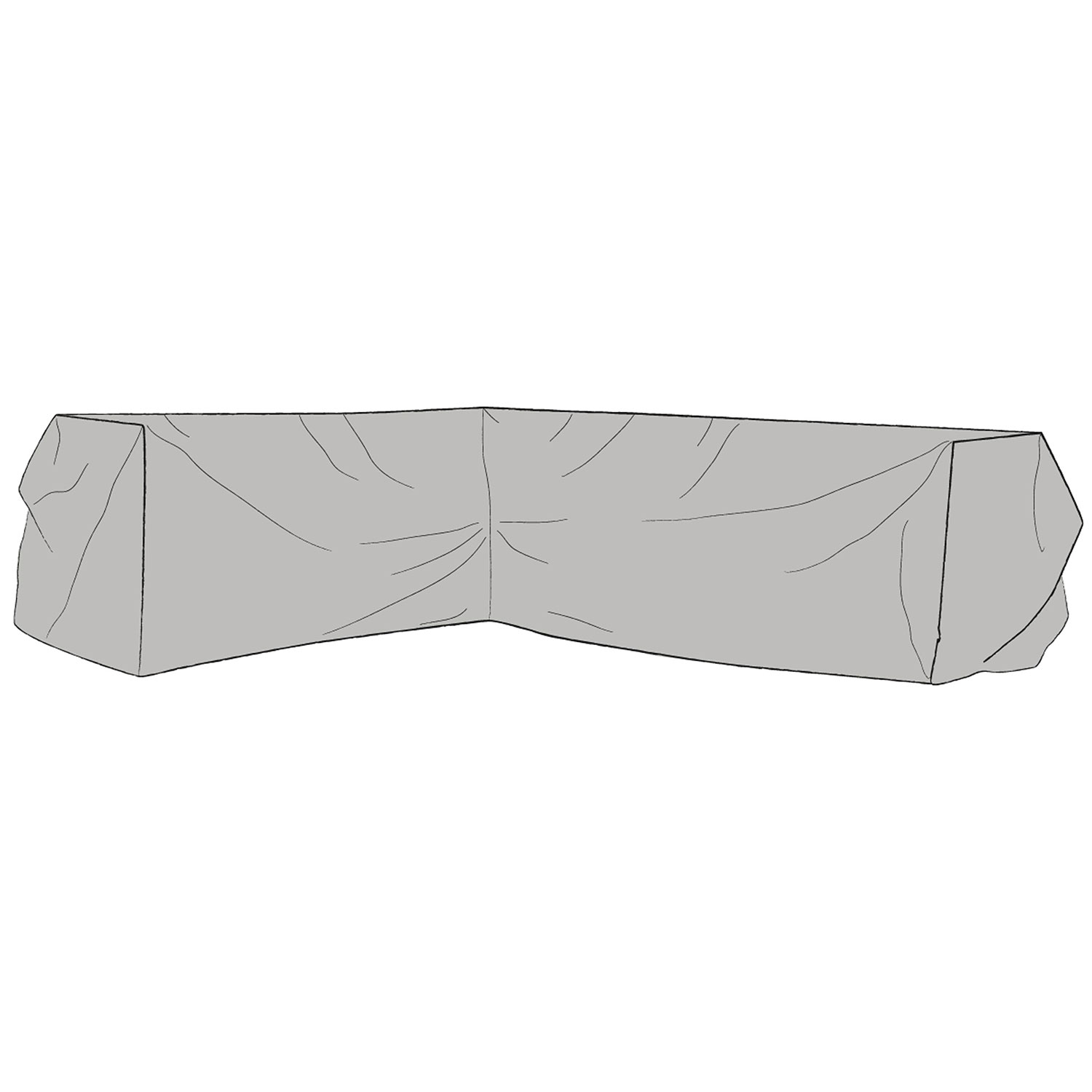 Möbelskydd  hörnsoffa 83×292/234 cm grå polyester
