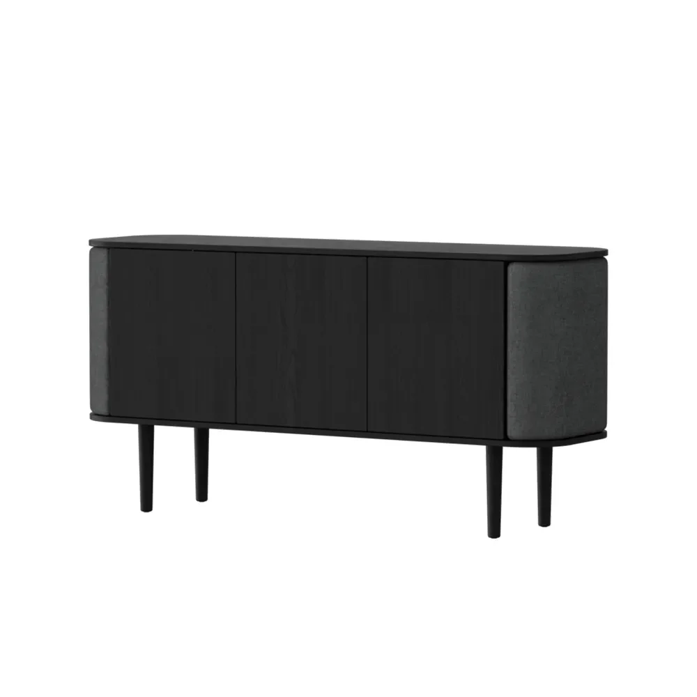 umage, treasures 3-dörrars skåp svart ek/shadow