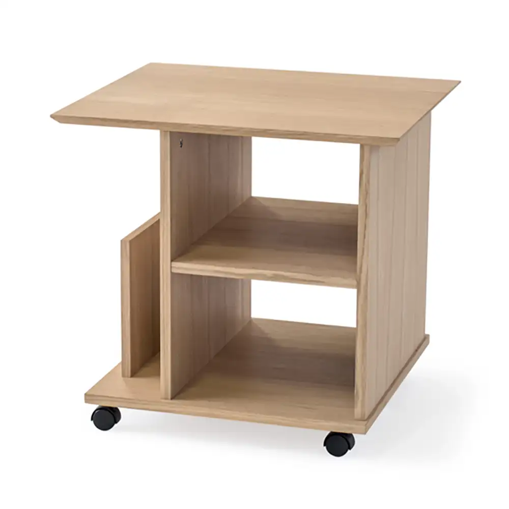 Torkelson, Moss Sidobord med hjul vitoljat