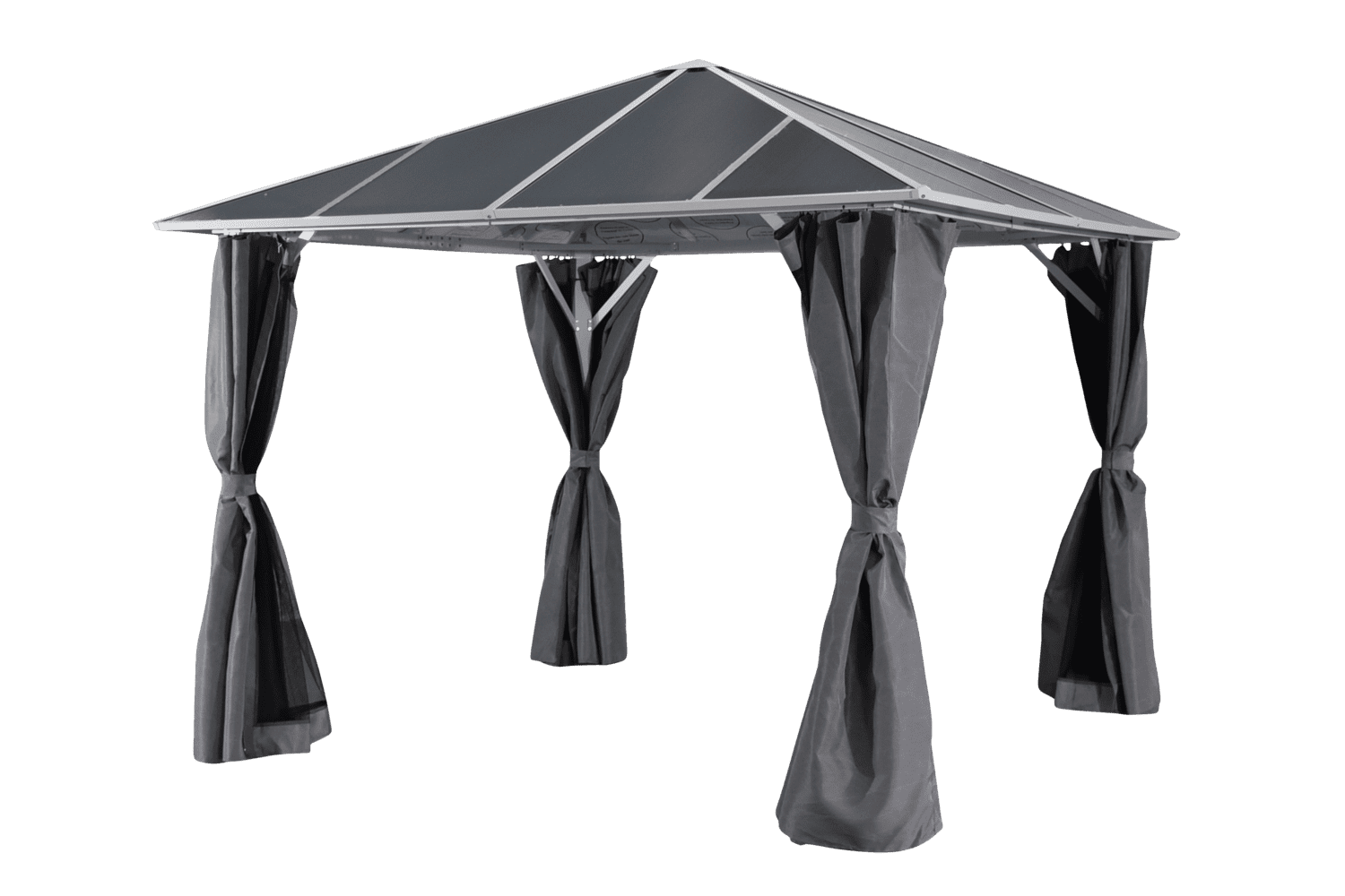 Brafab, Scopello paviljong 300x300 cm vit/grå