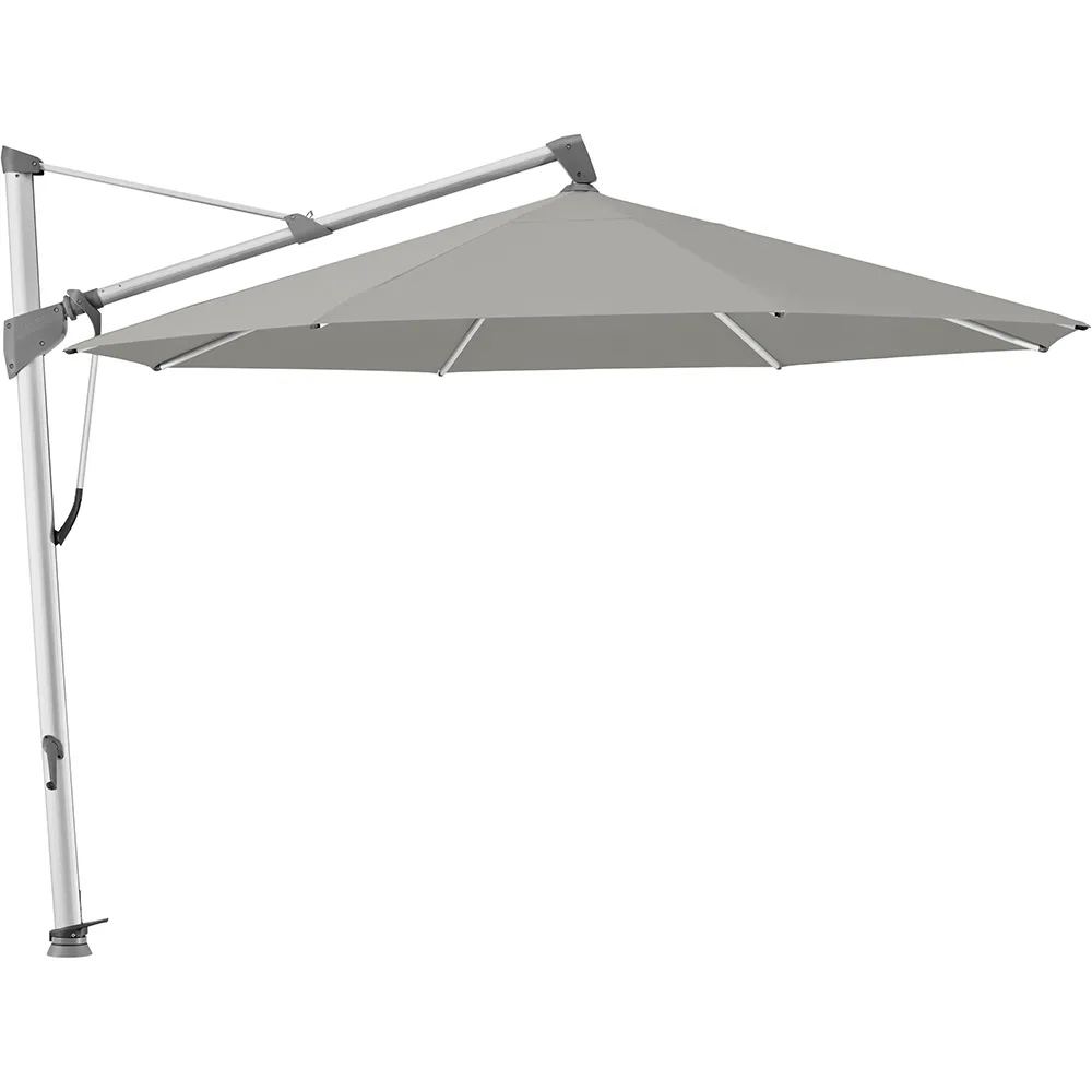 Glatz Sombrano S+ frihängande parasoll 400 cm anodizerad alu Kat.4 420 Smoke