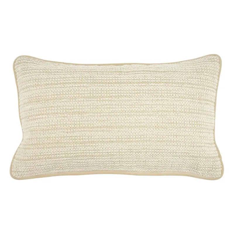 Joy 30x50x4,5 cm Polyester & viscose,  down feather filling Pluto beige