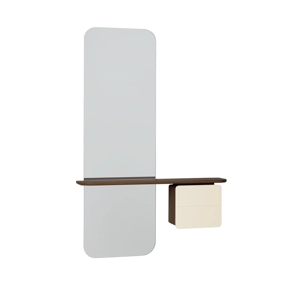 Umage, One More Look Spegel Mörk ek/Pearl White
