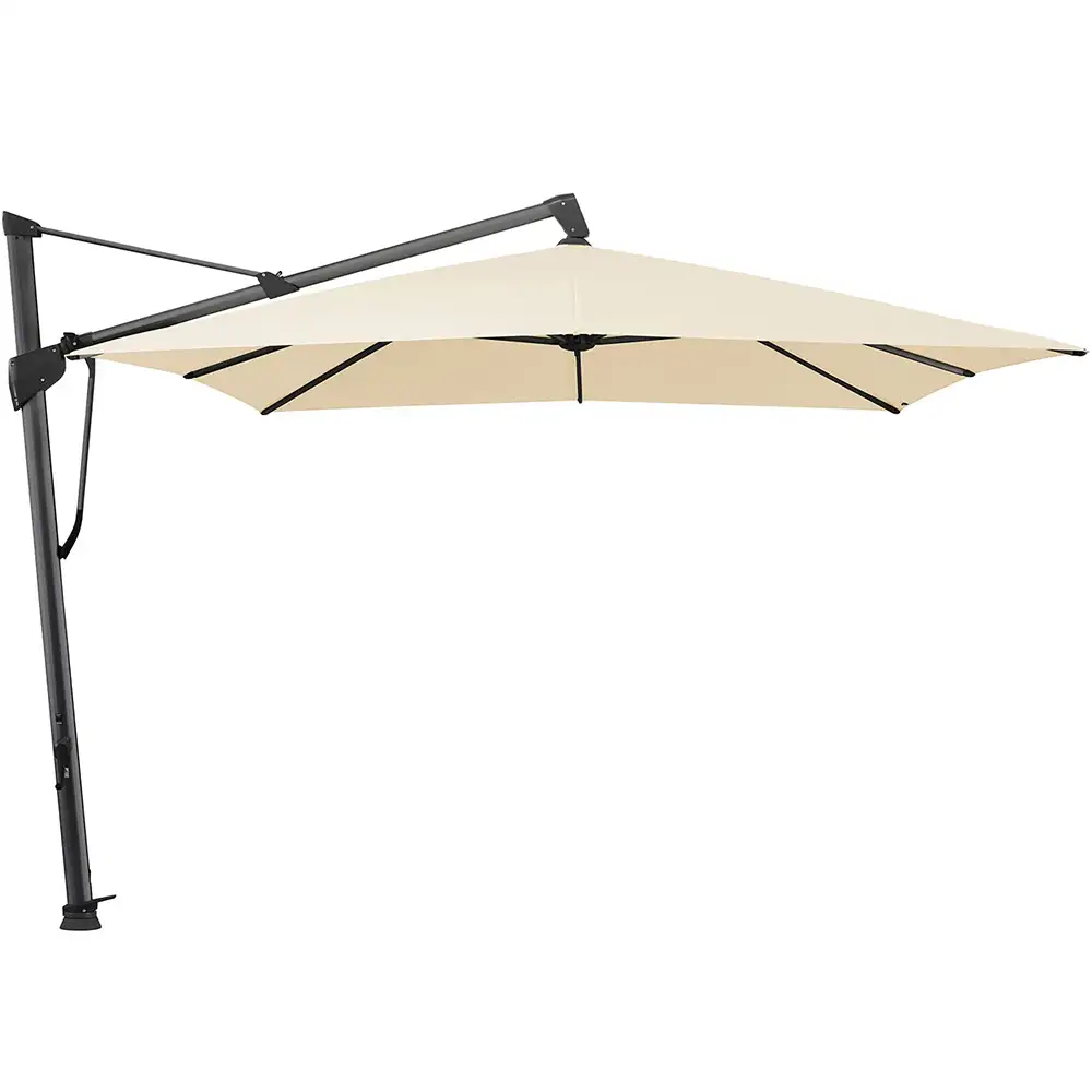 Glatz Sombrano S+ frihängande parasoll 300×300 cm kat.2 antracite alu / 150 eggshell