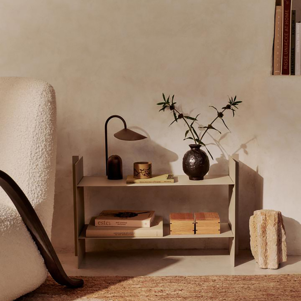 Alternativ bild 1 för Ferm Living - Lager Low Rack - Hyllor - Cashmere - W77 x D28 x H26 CM