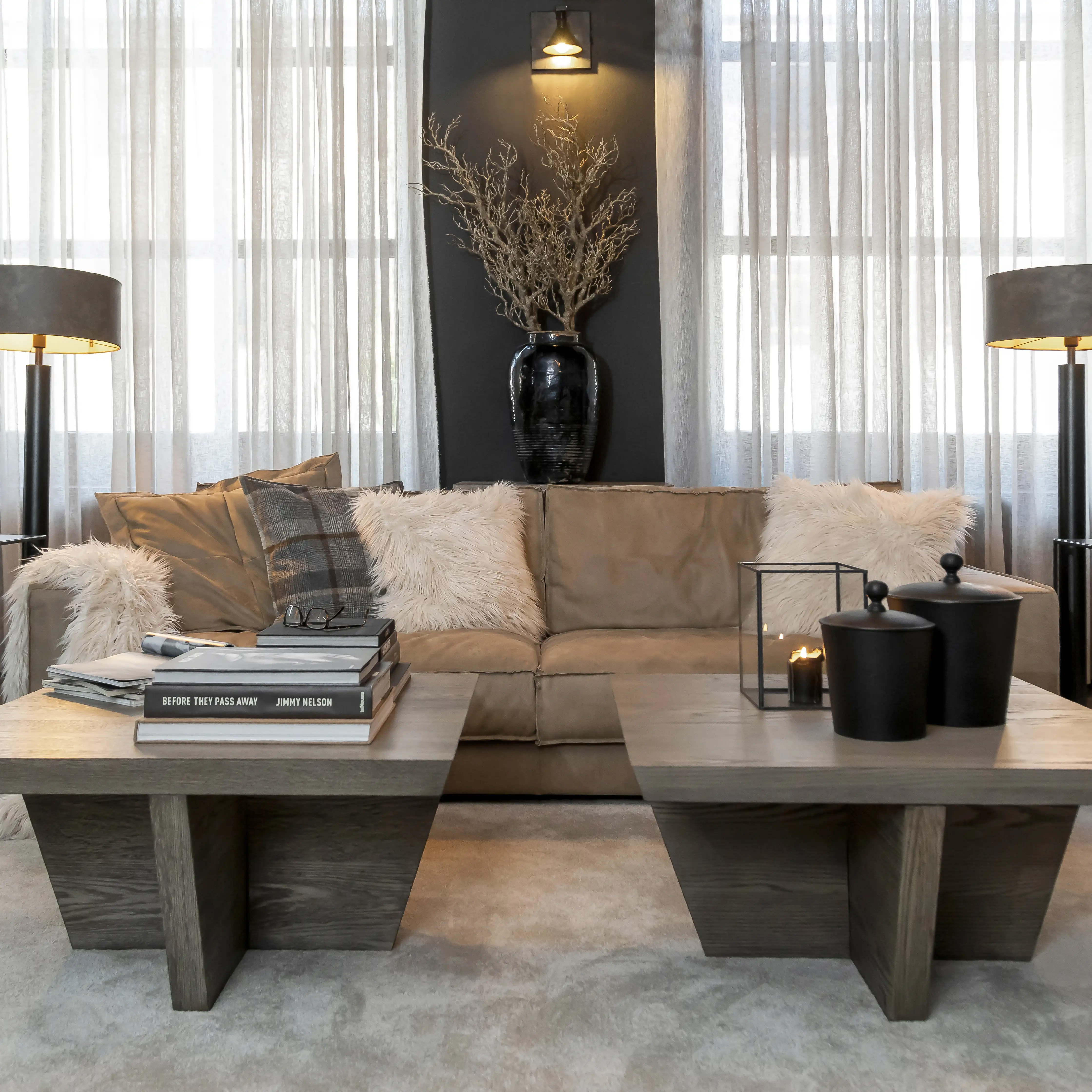 Trent Rektangulärt Soffbord 75X140 Cm Antikgrå