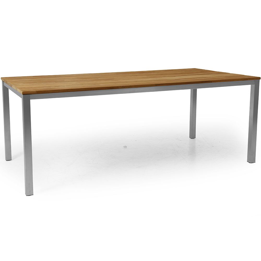 Brafab Hinton matbord 100×200  cm stål/teak