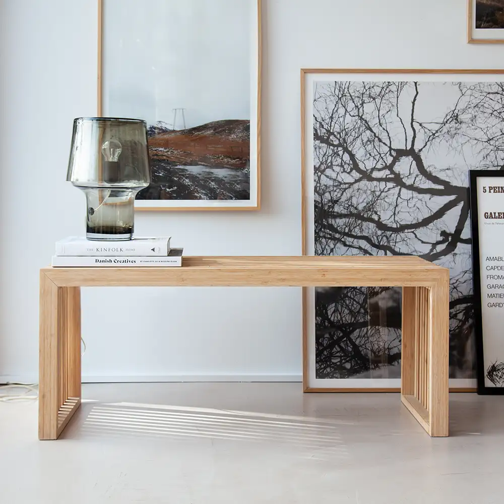 Rib Bänk 104 cm Bambu