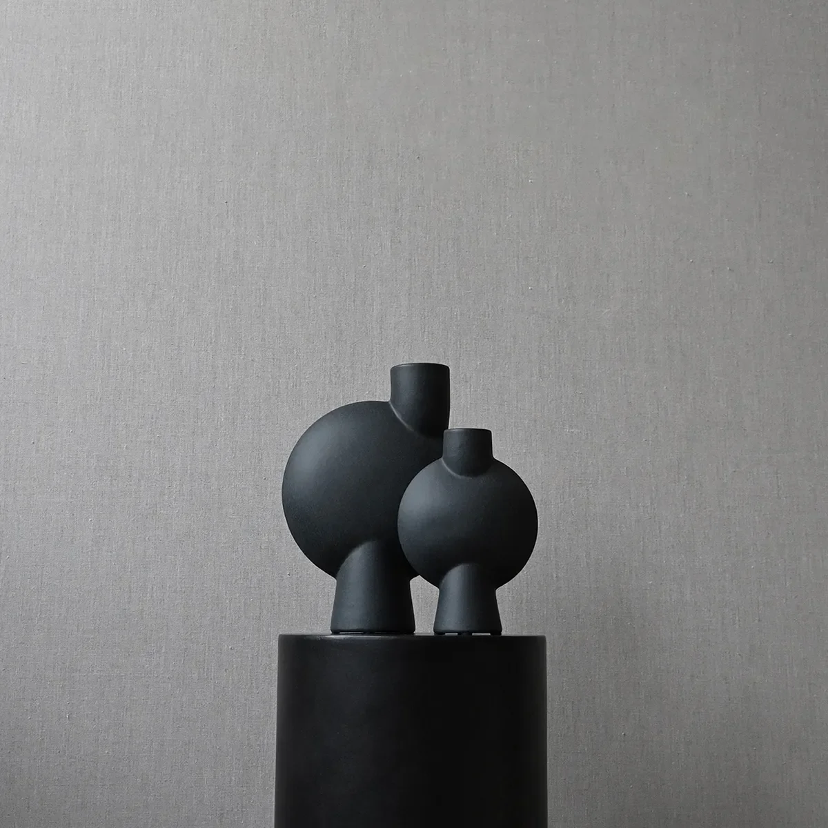Handmålad vas Sphere Bubl Mini Black H19 cm