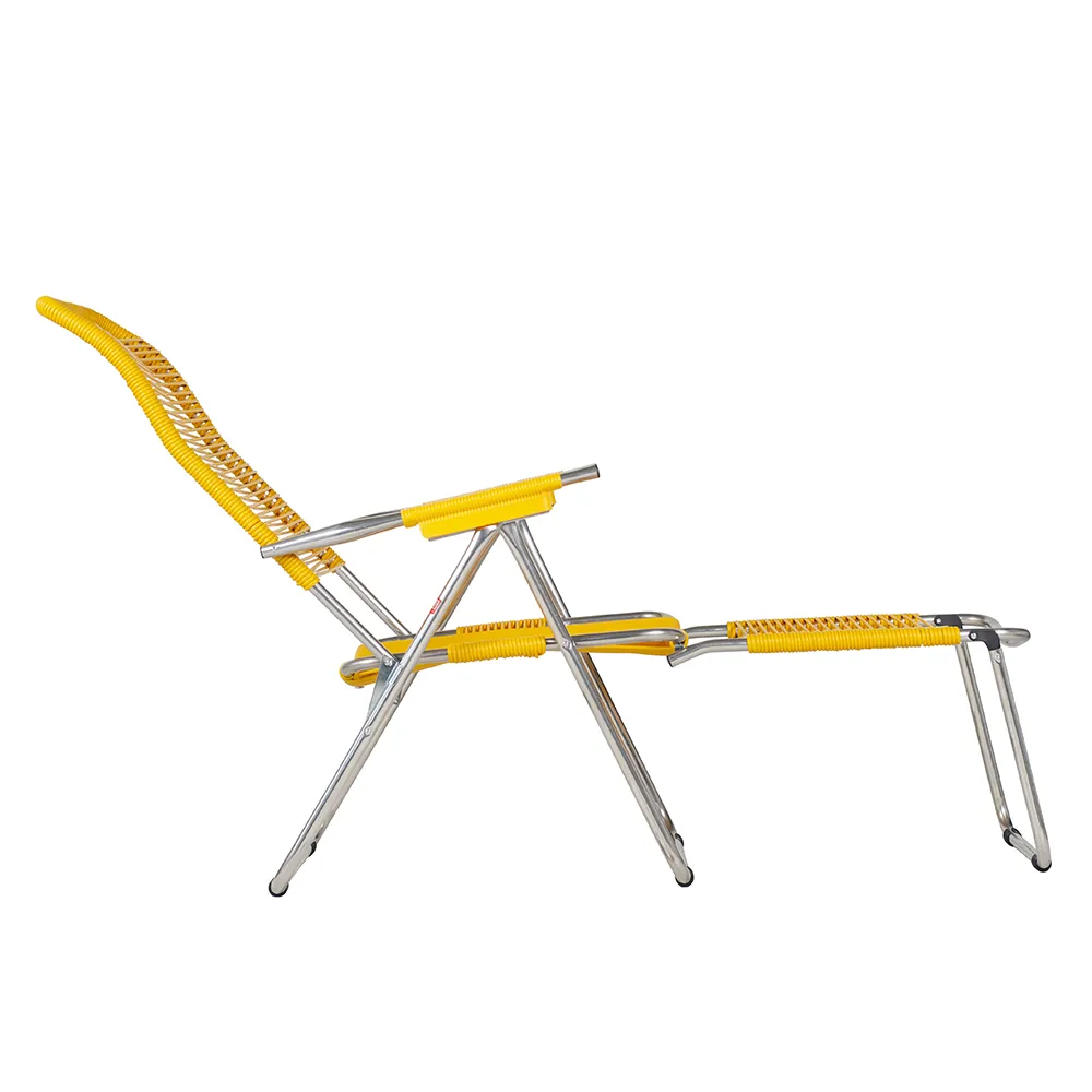 Spaghetti footrest yellow matt aluminium 