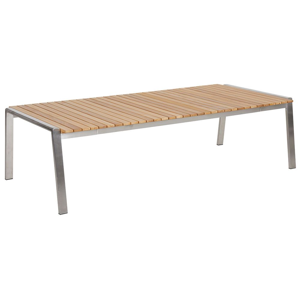 Brafab Naos soffbord 75×140 cm rostfritt stål/teak